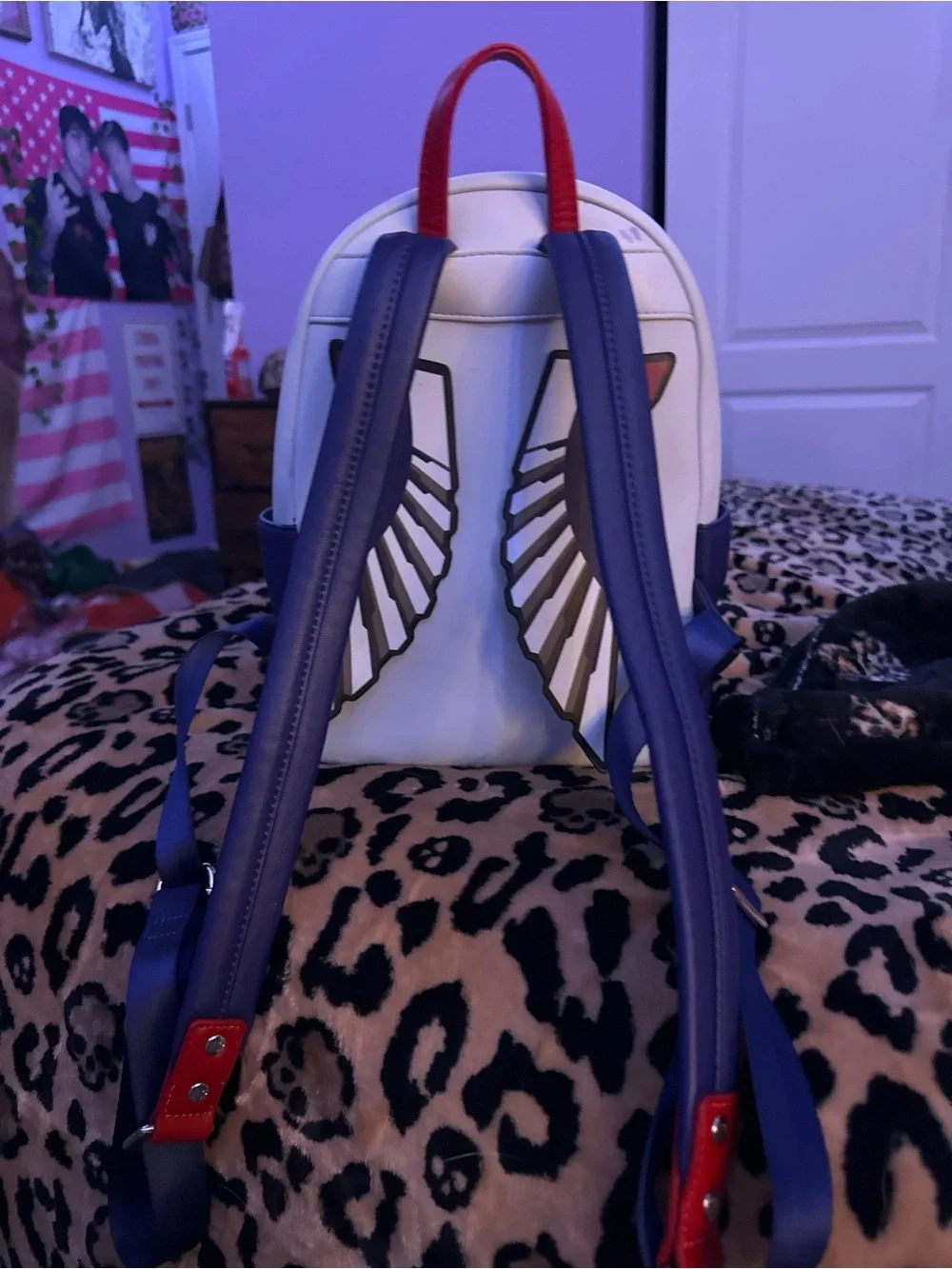 Loungefly Captain-Inspired Red, White & Blue Mini Backpack